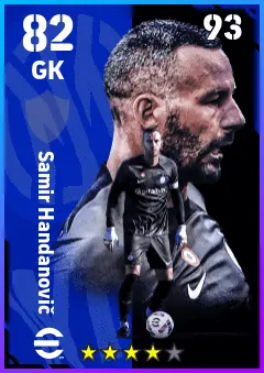 Samir Handanovic eFootball 2026 player card — 82 OVR GK