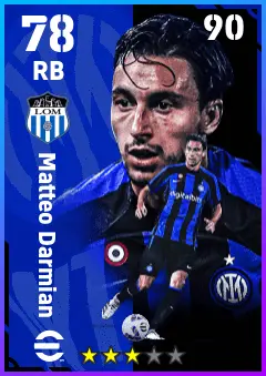 Matteo Darmian eFootball 2026 player card — 78 OVR RB