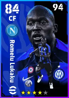 Romelu Lukaku eFootball 2026 player card — 84 OVR CF