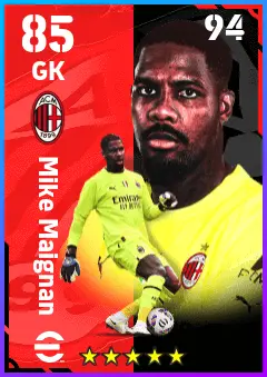 Mike Maignan eFootball 2026 player card — 85 OVR GK