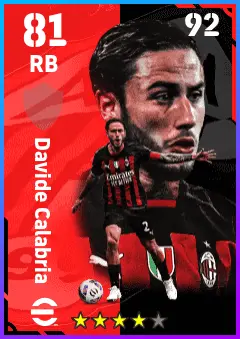 Davide Calabria eFootball 2026 player card — 81 OVR RB
