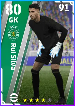 Rui Silva eFootball 2026 player card — 80 OVR GK