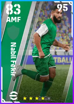 Nabil Fekir eFootball 2026 player card — 83 OVR AMF
