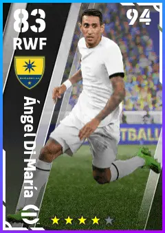 Angel Di Maria eFootball 2026 player card — 83 OVR RWF