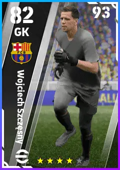 Wojciech Szczesny eFootball 2026 player card — 82 OVR GK