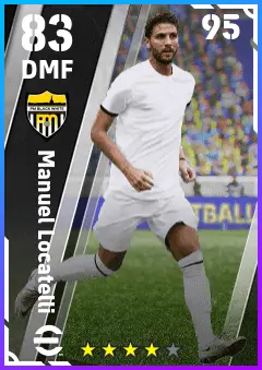 Manuel Locatelli eFootball 2026 player card — 83 OVR DMF