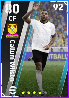 Callum Wilson eFootball 2026 player card — 80 OVR CF