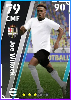 Joe Willock eFootball 2026 player card — 79 OVR CMF