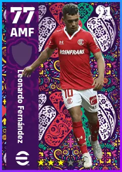 Leonardo Fernandez eFootball 2026 player card — 77 OVR AMF
