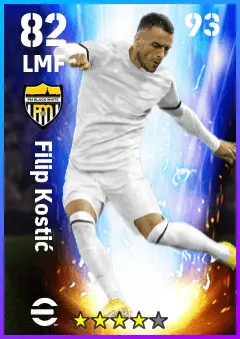 Filip Kostic eFootball 2026 player card — 82 OVR LMF