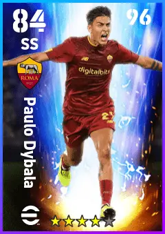 Paulo Dybala eFootball 2026 player card — 84 OVR SS