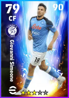 Giovanni Simeone eFootball 2026 player card — 79 OVR CF