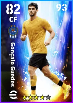 Goncalo Guedes eFootball 2026 player card — 82 OVR CF