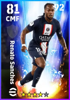 Renato Sanches eFootball 2026 player card — 81 OVR CMF