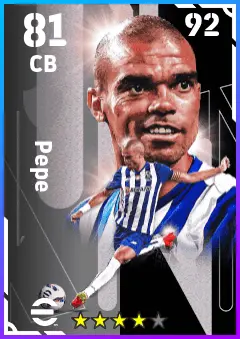 Pepe eFootball 2026 player card — 81 OVR CB