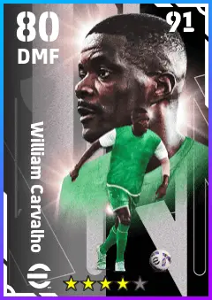 William Carvalho eFootball 2026 player card — 80 OVR DMF