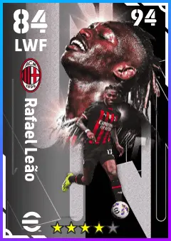 Rafael Leao eFootball 2026 player card — 84 OVR LWF