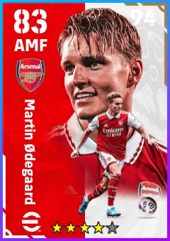 Martin Odegaard eFootball 2026 player card — 83 OVR AMF
