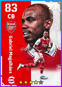 Gabriel Magalhaes eFootball 2026 player card — 83 OVR CB