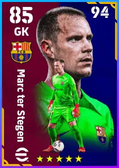Marc ter Stegen eFootball 2026 player card — 85 OVR GK