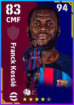 Franck Kessie eFootball 2026 player card — 83 OVR CMF