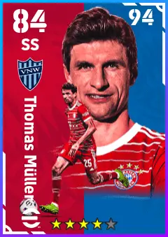 Thomas Muller eFootball 2026 player card — 84 OVR SS