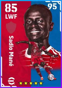 Sadio Mane eFootball 2026 player card — 85 OVR LWF