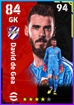David de Gea eFootball 2026 player card — 84 OVR GK