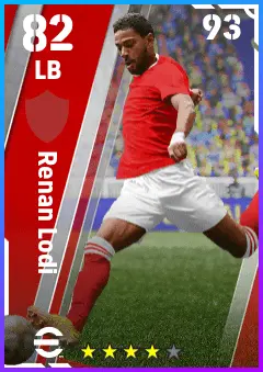 Renan Lodi eFootball 2026 player card — 82 OVR LB