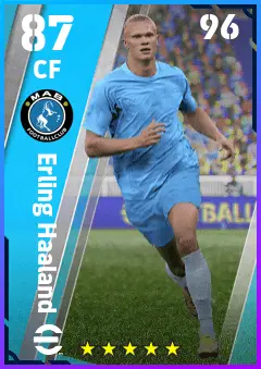 Erling Haaland eFootball 2026 player card — 87 OVR CF