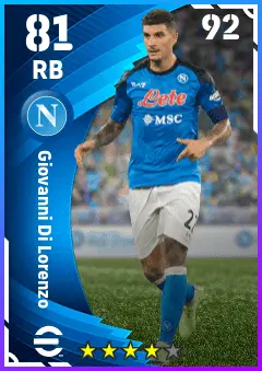 Giovanni Di Lorenzo eFootball 2026 player card — 81 OVR RB