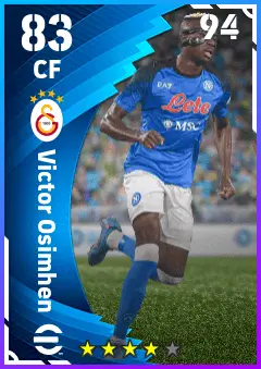Victor Osimhen eFootball 2026 player card — 83 OVR CF