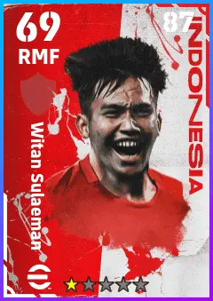 Witan Sulaeman eFootball 2026 player card — 69 OVR RMF