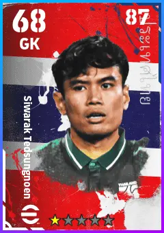 Siwarak Tedsungnoen eFootball 2026 player card — 68 OVR GK
