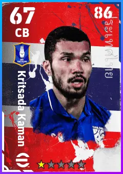 Kritsada Kaman eFootball 2026 player card — 67 OVR CB