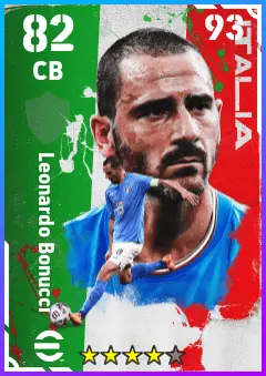 Leonardo Bonucci eFootball 2026 player card — 82 OVR CB