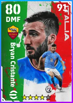 Bryan Cristante eFootball 2026 player card — 80 OVR DMF