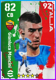 Gianluca Mancini eFootball 2026 player card — 82 OVR CB