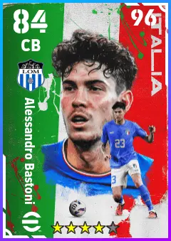 Alessandro Bastoni eFootball 2026 player card — 84 OVR CB
