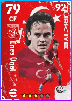 Enes Unal eFootball 2026 player card — 79 OVR CF