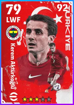 Kerem Akturkoglu eFootball 2026 player card — 79 OVR LWF