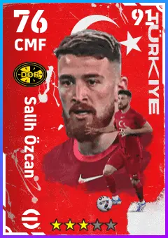 Salih Ozcan eFootball 2026 player card — 76 OVR CMF