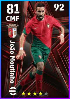 Joao Moutinho eFootball 2026 player card — 81 OVR CMF