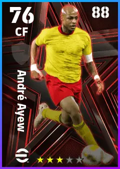 Andre Ayew eFootball 2026 player card — 76 OVR CF