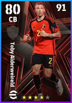 Toby Alderweireld eFootball 2026 player card — 80 OVR CB