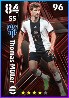 Thomas Muller eFootball 2026 player card — 84 OVR SS