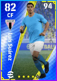 Luis Suarez eFootball 2026 player card — 82 OVR CF