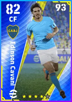 Edinson Cavani eFootball 2026 player card — 82 OVR CF
