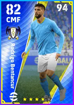 Rodrigo Bentancur eFootball 2026 player card — 82 OVR CMF