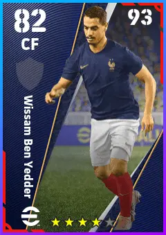 Wissam Ben Yedder eFootball 2026 player card — 82 OVR CF
